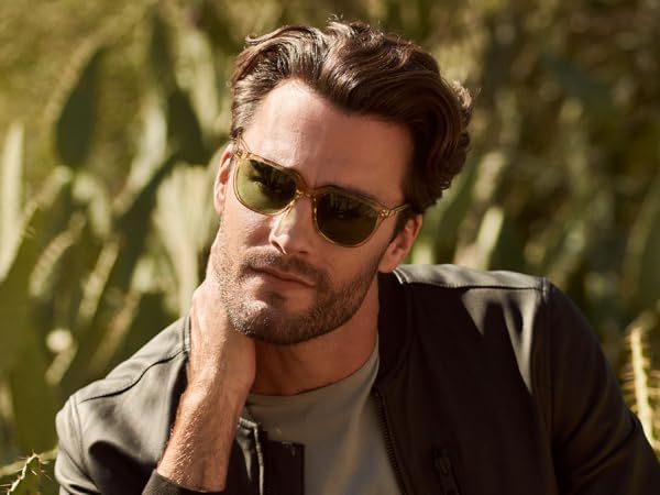 WearMe Pro - Polarized Lens Square Modern Sunglasses for Men